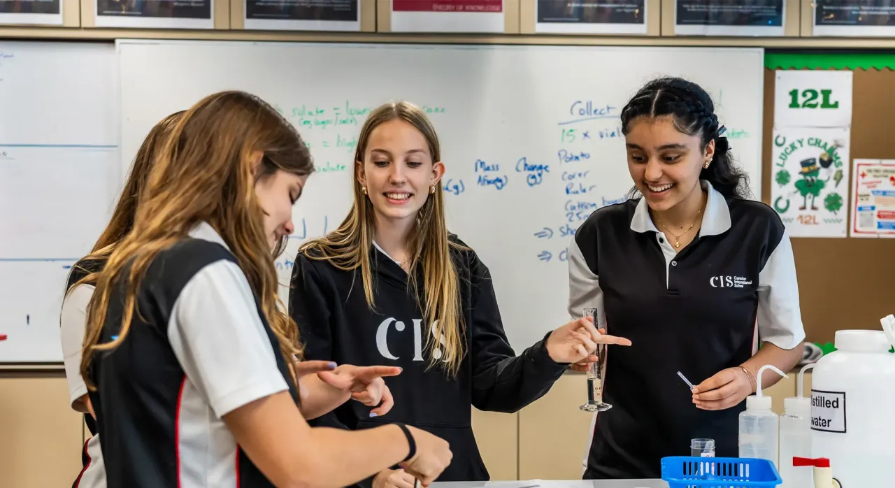 Secondary students science experiment